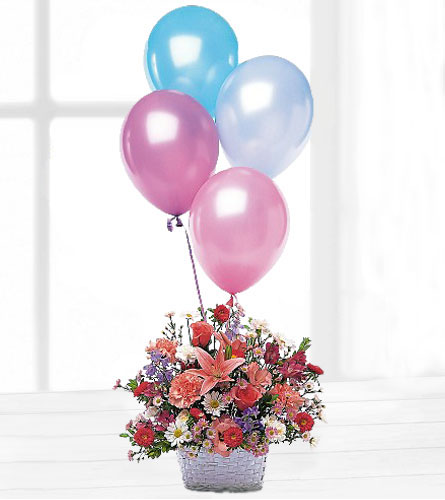 Birthday Balloon Basket