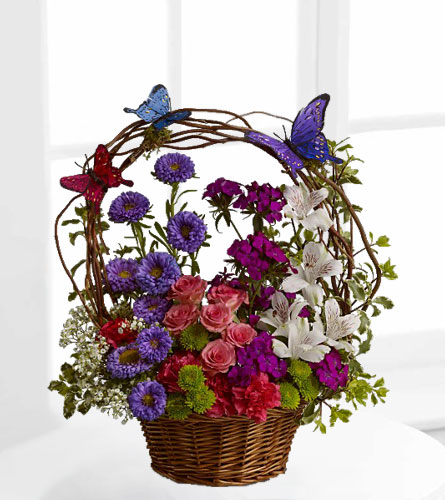 The Dancing Butterflies Basket